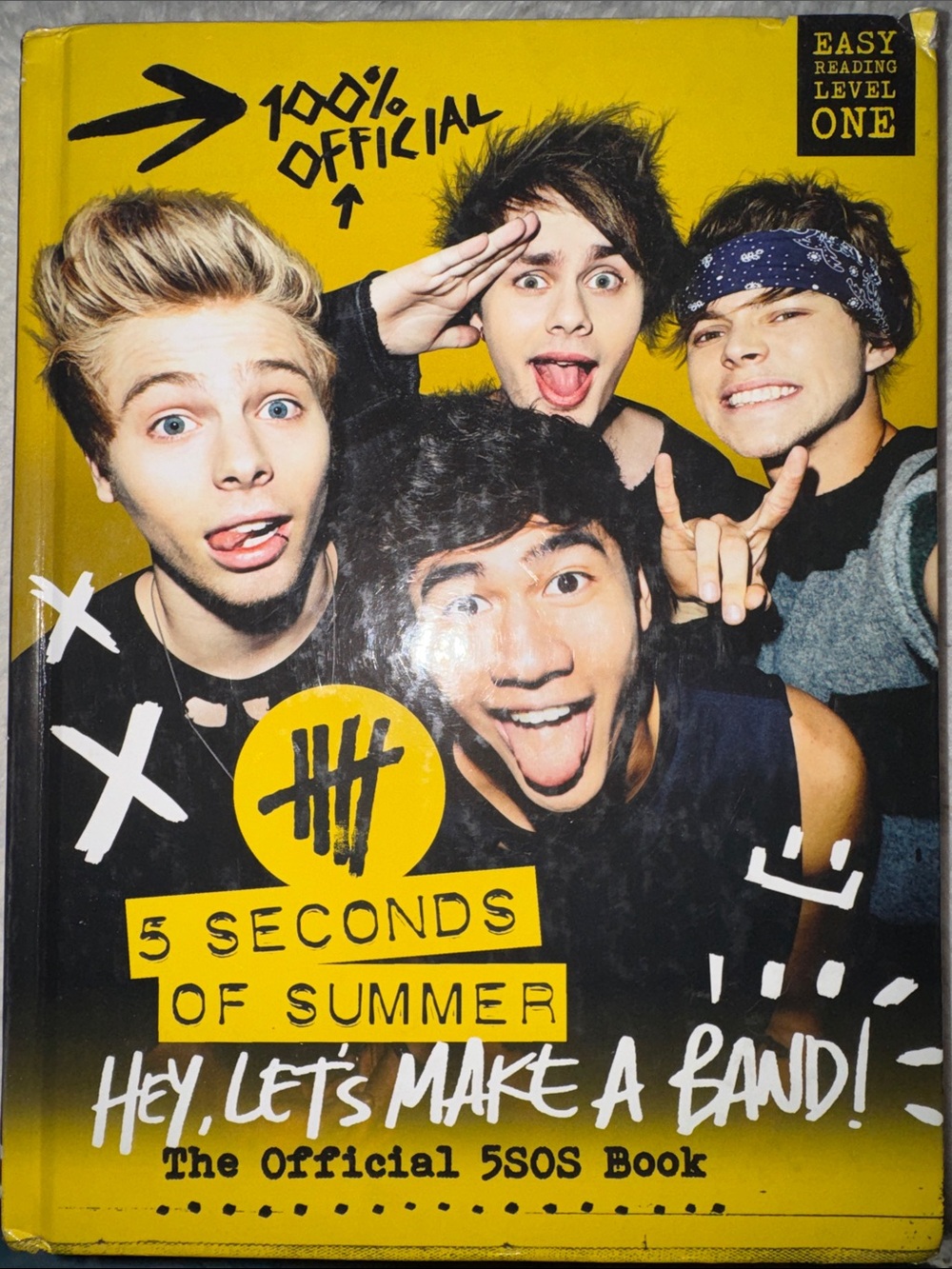 5 Seconds Of Summer Yellow Band Photo Hardcover/ Throwback/ OG Fans